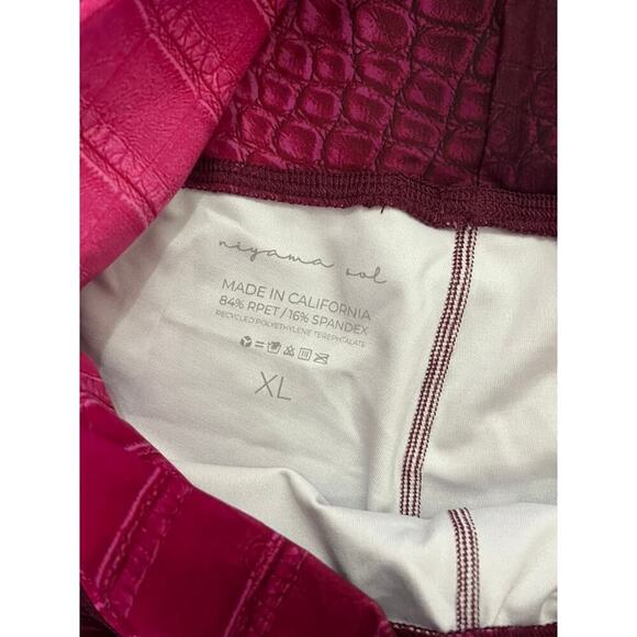 NWT Niyama Sol Rare Slice Croc Dragon fruit pink size XL fitted yoga activewear - Picture 6 of 10